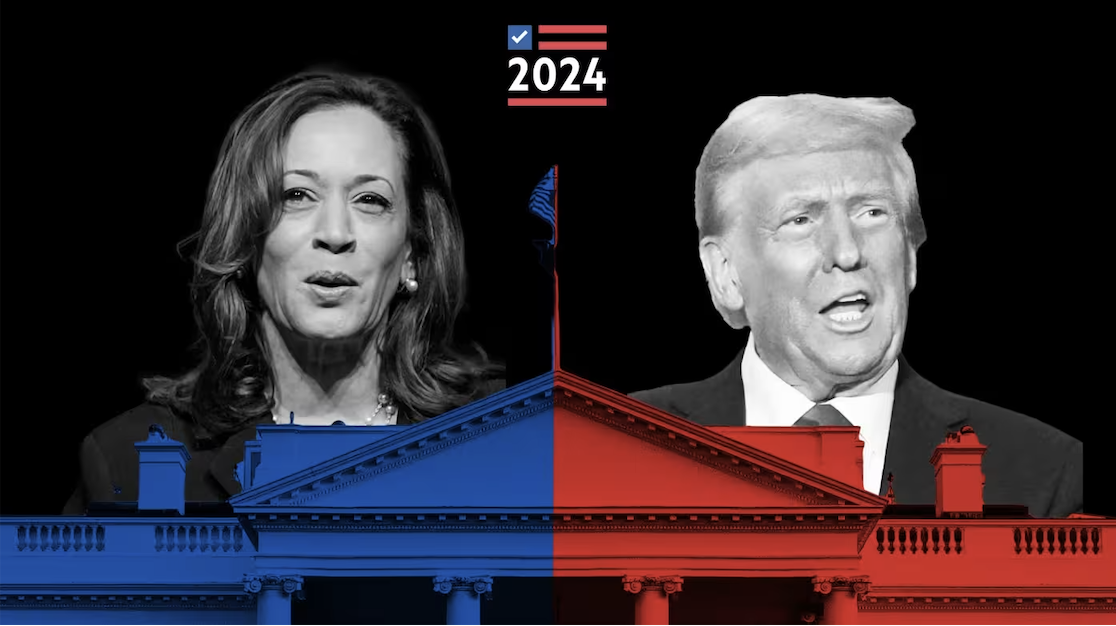 Donald Trump and Kamala Harris